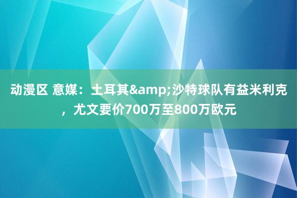 动漫区 意媒:土耳其&沙特球队有益米利克,尤文要价700万至800万欧元