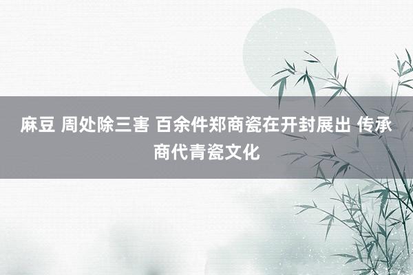 麻豆 周处除三害 百余件郑商瓷在开封展出 传承商代青瓷文化