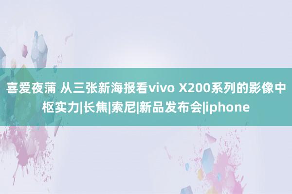 喜爱夜蒲 从三张新海报看vivo X200系列的影像中枢实力|长焦|索尼|新品发布会|iphone